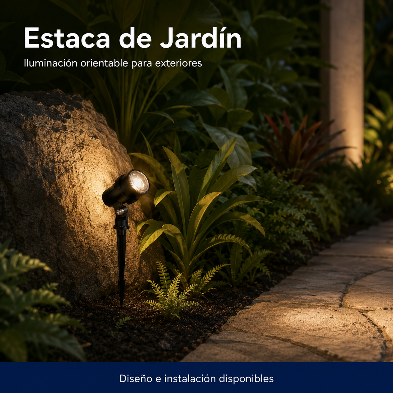 Estaca de Jardín instalado en ambiente interior o exterior