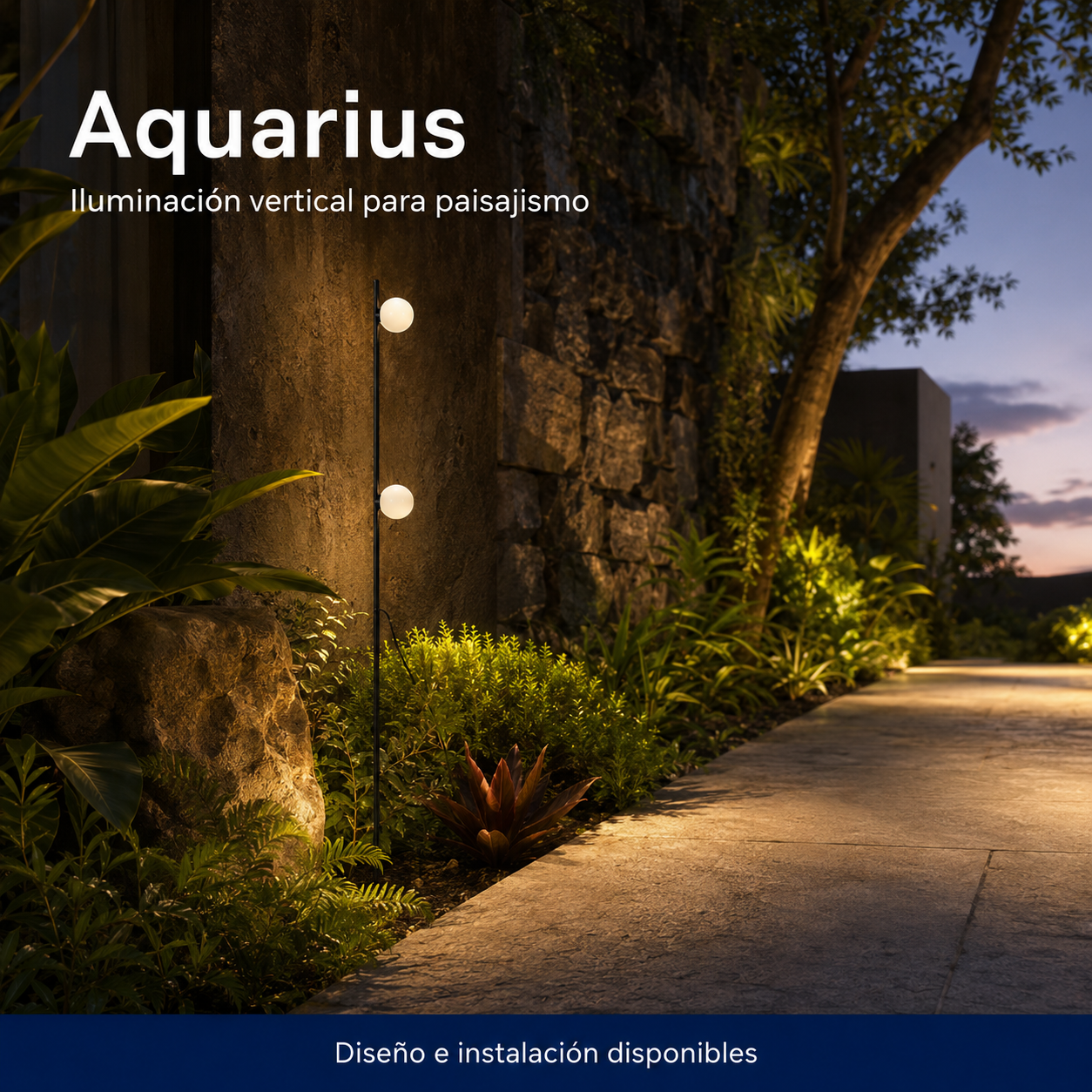 Aquarius instalado en ambiente interior o exterior