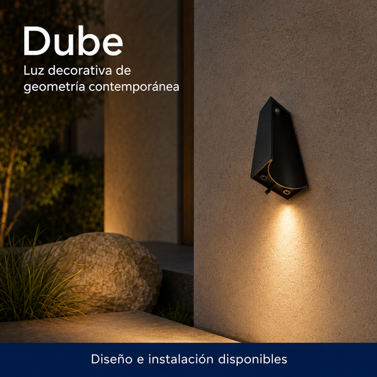 Dube instalado en ambiente interior o exterior