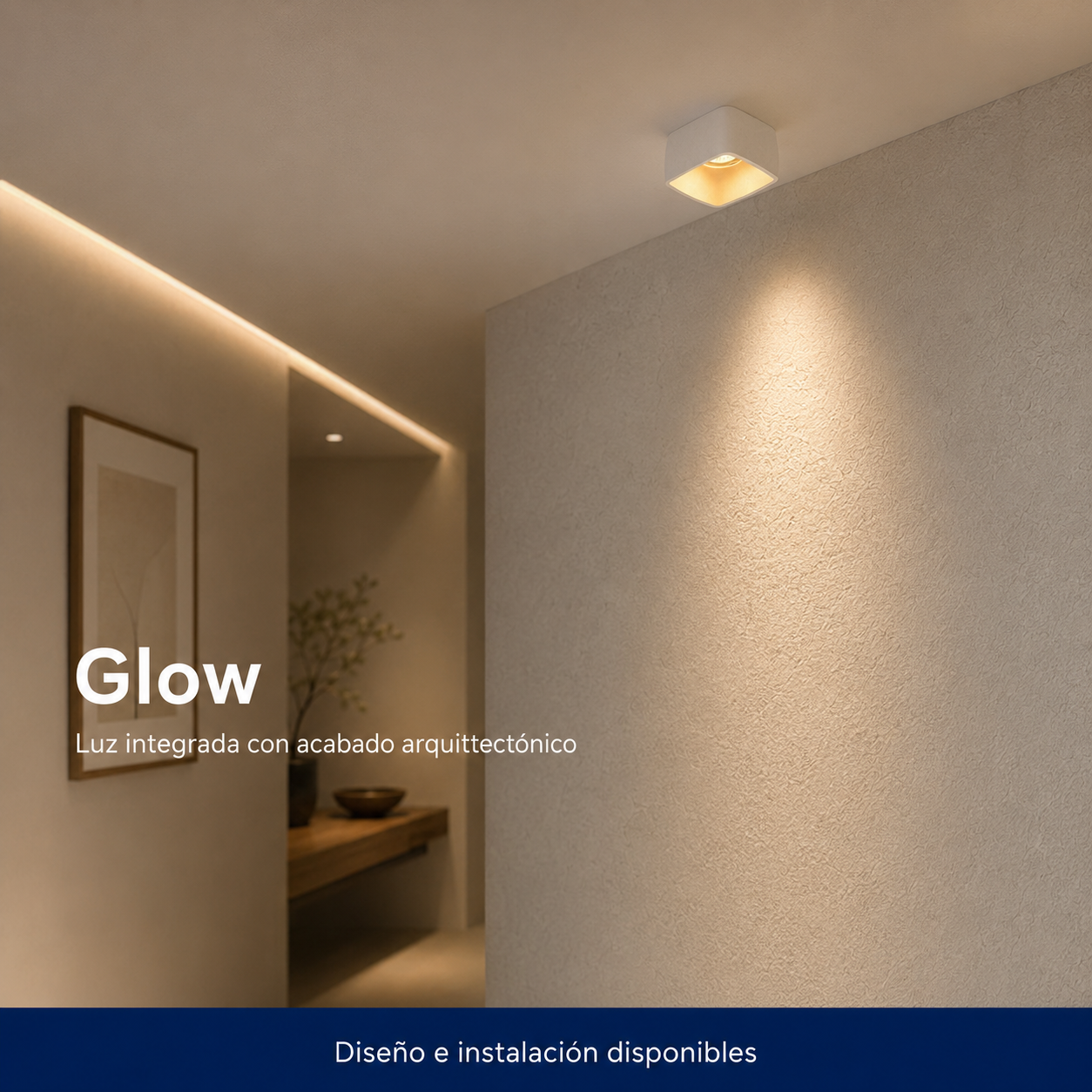 Glow instalado en ambiente interior o exterior