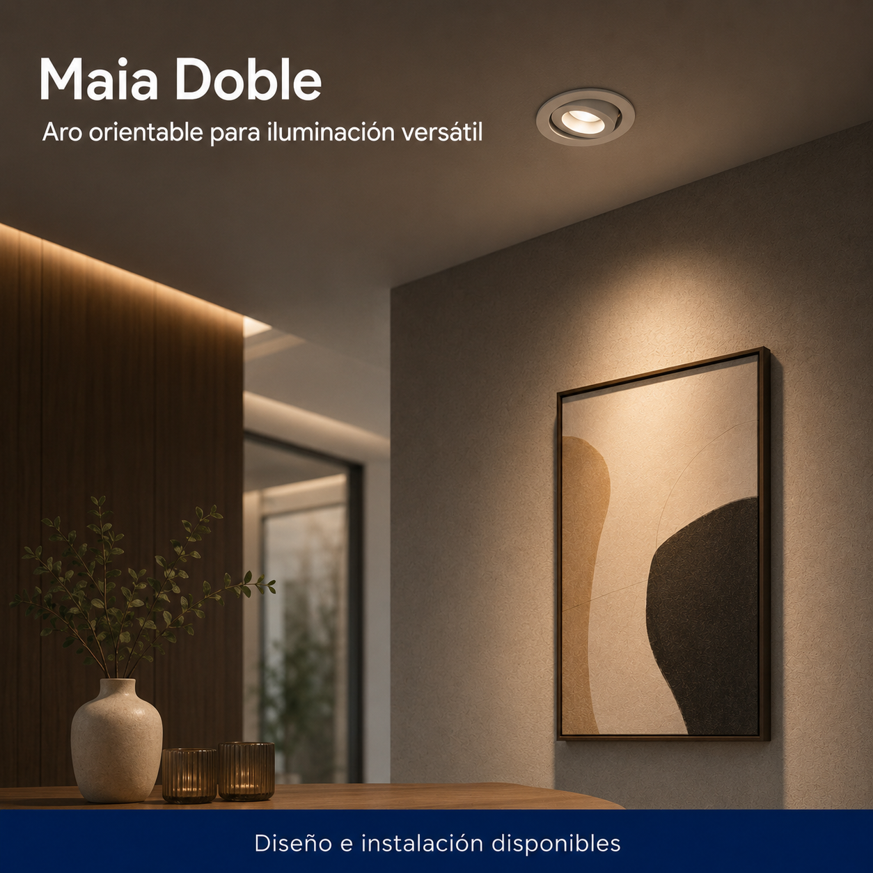 Maia Doble instalado en ambiente interior o exterior
