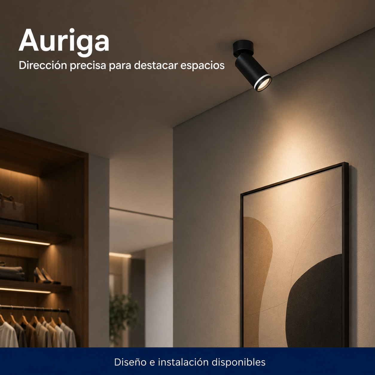 Auriga instalado en ambiente interior o exterior